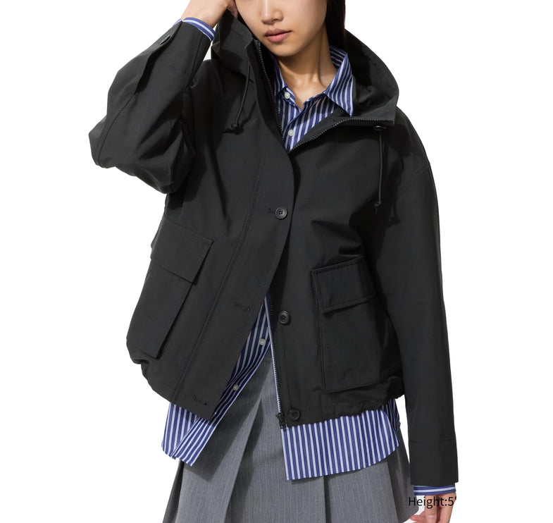 Uniqlo Women's Utility Cotton Blend Parka 09 Black