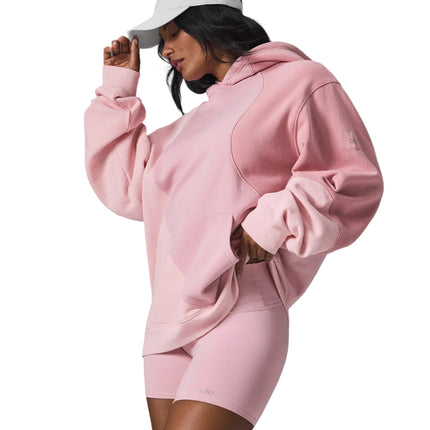 alo Women's Make Waves Hoodie Sunset Pink Tonal