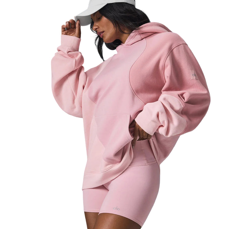 alo Women's Make Waves Hoodie Sunset Pink Tonal