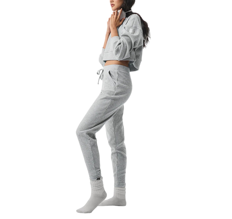 alo Women's Muse Hoodie Athletic Heather Grey