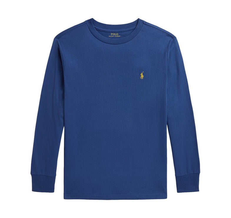 Polo Ralph Lauren Boy's Cotton Jersey Long-Sleeve Tee Dusty Azure