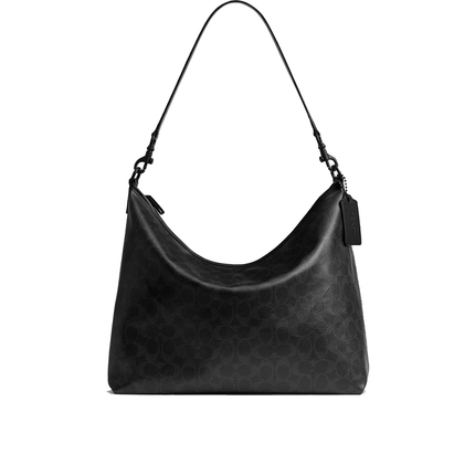 Coach Unisex Laurel Bag 36 In Signature Canvas Matte Black/Black