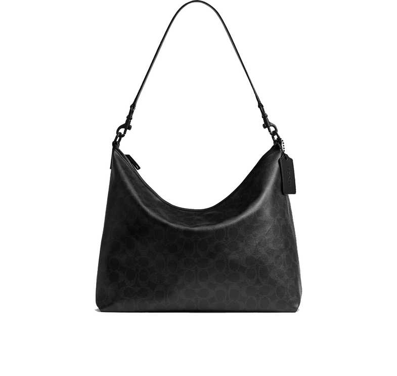 Coach Unisex Laurel Bag 36 In Signature Canvas Matte Black/Black