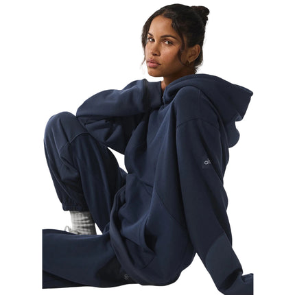 alo Women's Make Waves Hoodie Navy Tonal