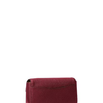 Michael Kors Women's Kacey Extra-Small Pebbled Leather Crossbody Bag Maroon
