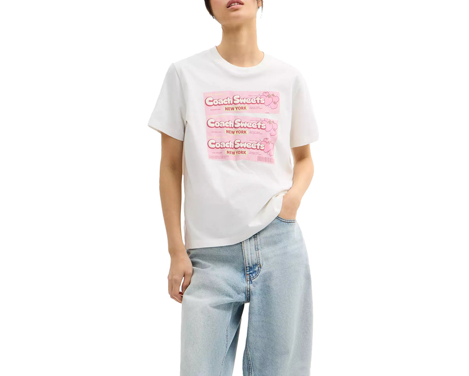 Coach Women's Sweets Classic T-Shirt Vintage Ivory