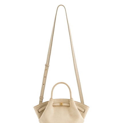 JW PEI Women's Hana Mini Faux Suede Tote Bag Off White/Gold
