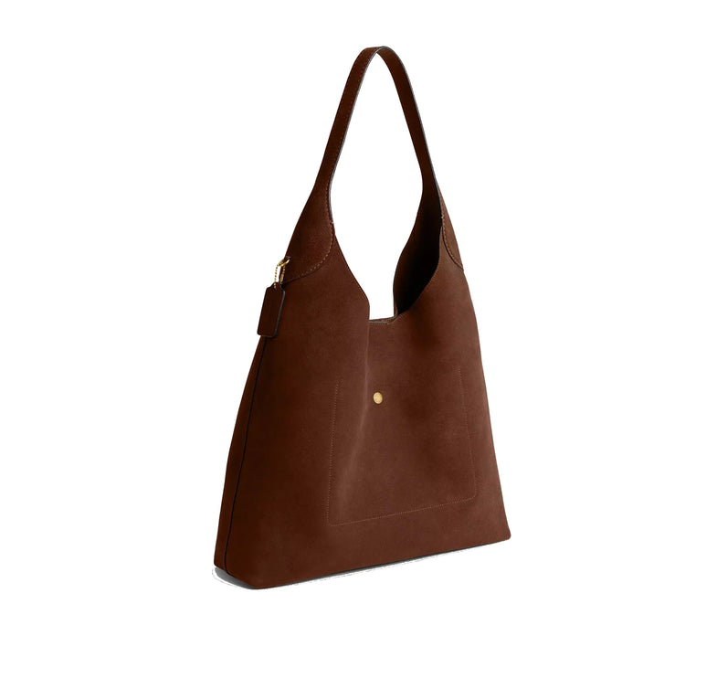 Coach Women's Brooklyn Shoulder Bag 39 Suede/Brass/Warm Brown