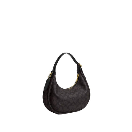 Coach Women's Emily Shoulder Bag In Signature Canvas Gold/Walnut/Black