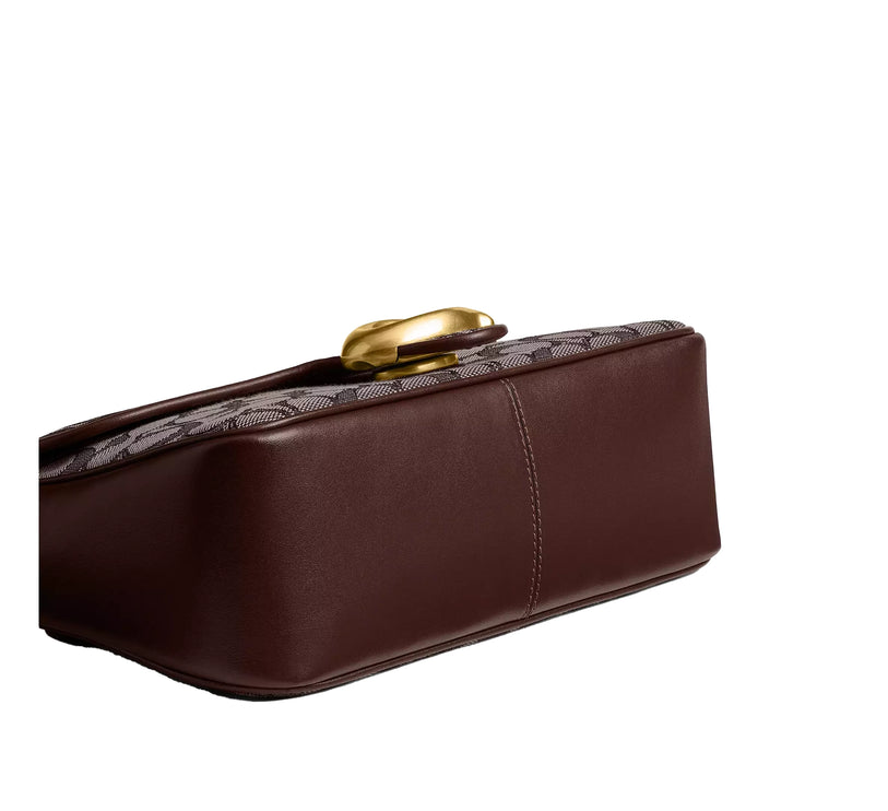 Coach Women's Soft Tabby Shoulder Bag In Signature Jacquard Brass/Oak Maple