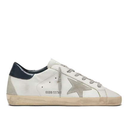Golden Goose Women's Super Star with Suede Star and Blue Heel Tab