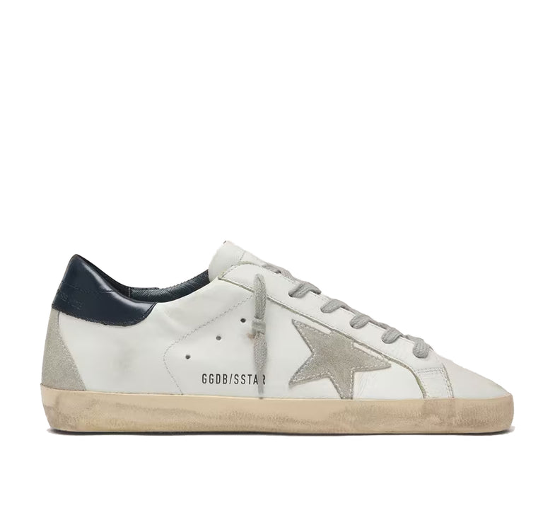 Golden Goose Women's Super Star with Suede Star and Blue Heel Tab