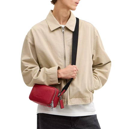 Coach Unisex Colton Crossbody Bag 19 Silver/Poppy