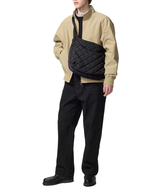 Uniqlo Unisex Quilted Puffy Shoulder Bag 09 Black