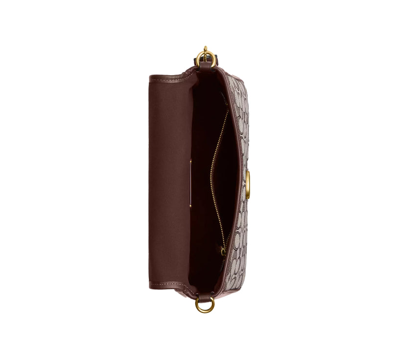 Coach Women's Soft Tabby Shoulder Bag In Signature Jacquard Brass/Oak Maple