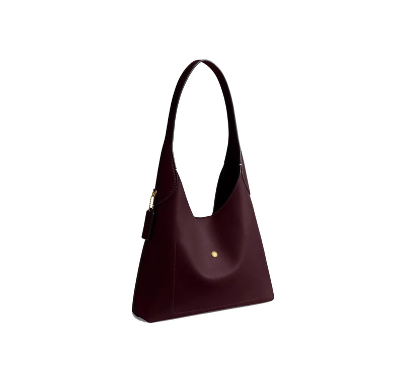 Coach Women's Brooklyn Shoulder Bag 28 Brass/Merlot