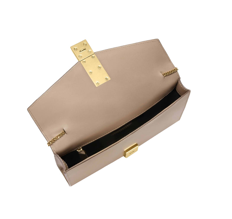 DeMellier London Women's The Vancouver Clutch Dark Sand Smooth