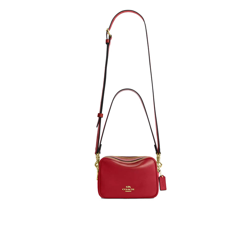 Coach Women's Mini Carey Crossbody Bag Gold/Poppy