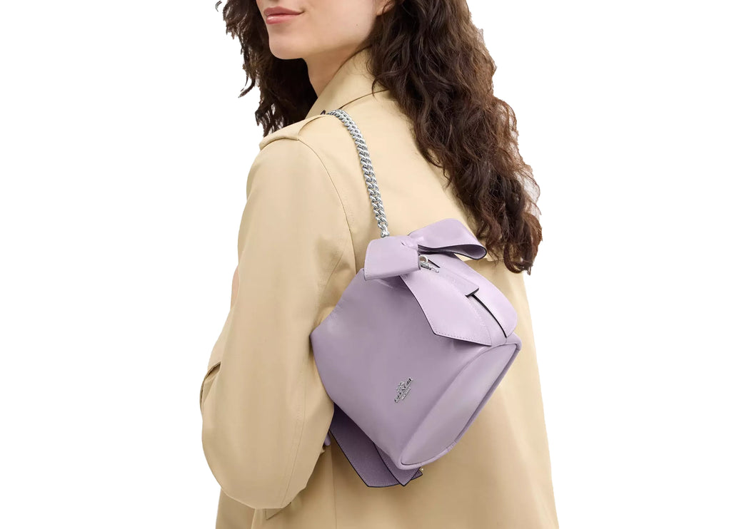 Coach Women's Faye Mini Drawstring Bag With Bows Silver/Light Amethyst