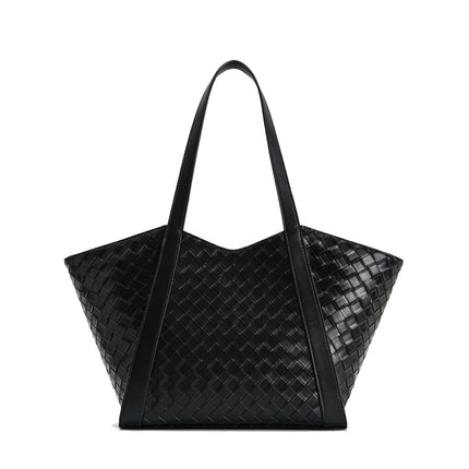JW PEI Women's Kiana Large Capacity Weave Texture Tote Bag - Black