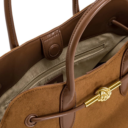 JW PEI Women's Adele Metal Rope Knot Tote Bag - Caramel Brown