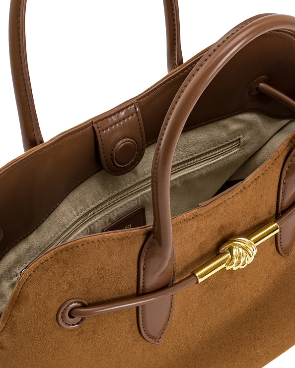 JW PEI Women's Adele Metal Rope Knot Tote Bag - Caramel Brown