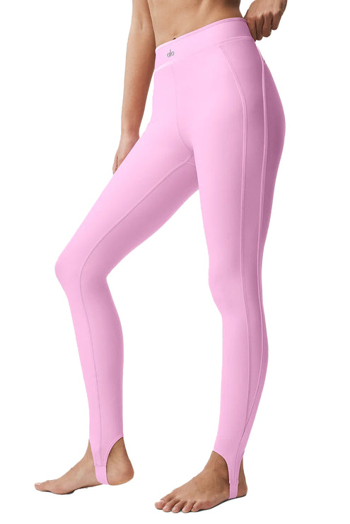alo Women's Airlift High-Waist Love Language Stirrup Legging Candy Heart Pink