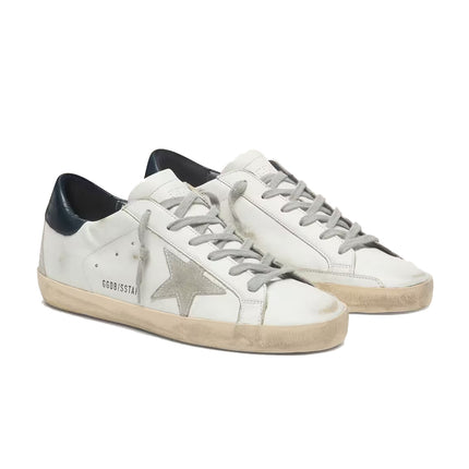 Golden Goose Women's Super Star with Suede Star and Blue Heel Tab