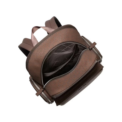 Michael Kors Unisex Cooper Leather and Signature Logo Backpack Nutmeg