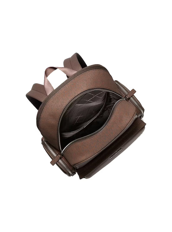 Michael Kors Unisex Cooper Leather and Signature Logo Backpack Nutmeg