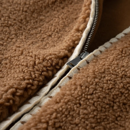 UGG Women's Nikia Crochet UGGfluff Jacket Chestnut