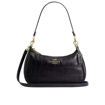 Coach Women's Soft Teri Shoulder Bag Gold/Black