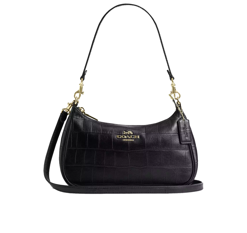 Coach Women's Soft Teri Shoulder Bag Gold/Black