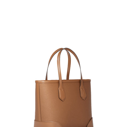 Michael Kors Women's Eva Extra-Small Leather Convertible Tote Bag Luggage/Gold