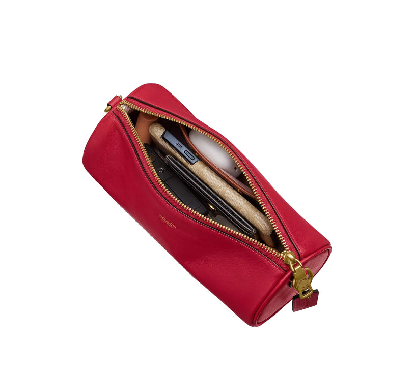Coach Women's Barrel Bag Brass/Scarlet