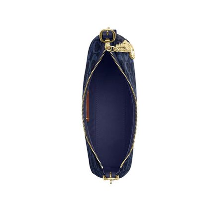 Coach Women's Emeilia Shoulder Bag In Signature Chenille Gold/Navy