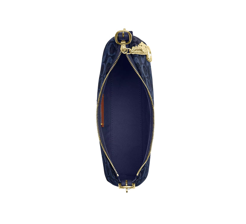 Coach Women's Emeilia Shoulder Bag In Signature Chenille Gold/Navy