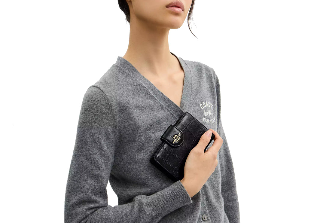 Coach Women's Medium Corner Zip Wallet Gold/Black