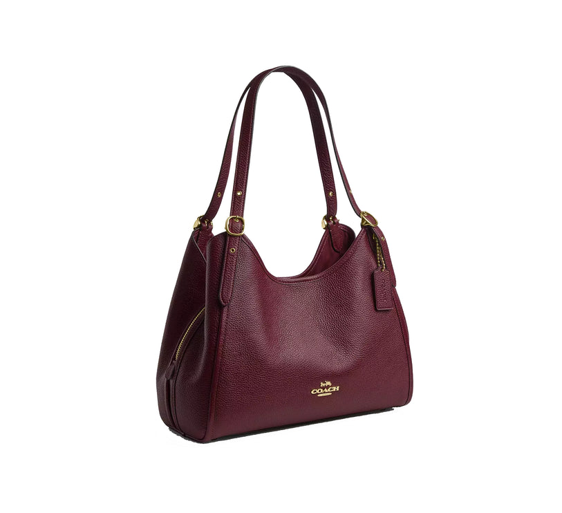 Coach Women's Erin Shoulder Bag Gold/Dark Cherry