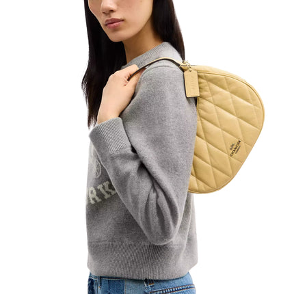 Coach Women's Emily Shoulder Bag With Quilting Gold/Soft Yellow