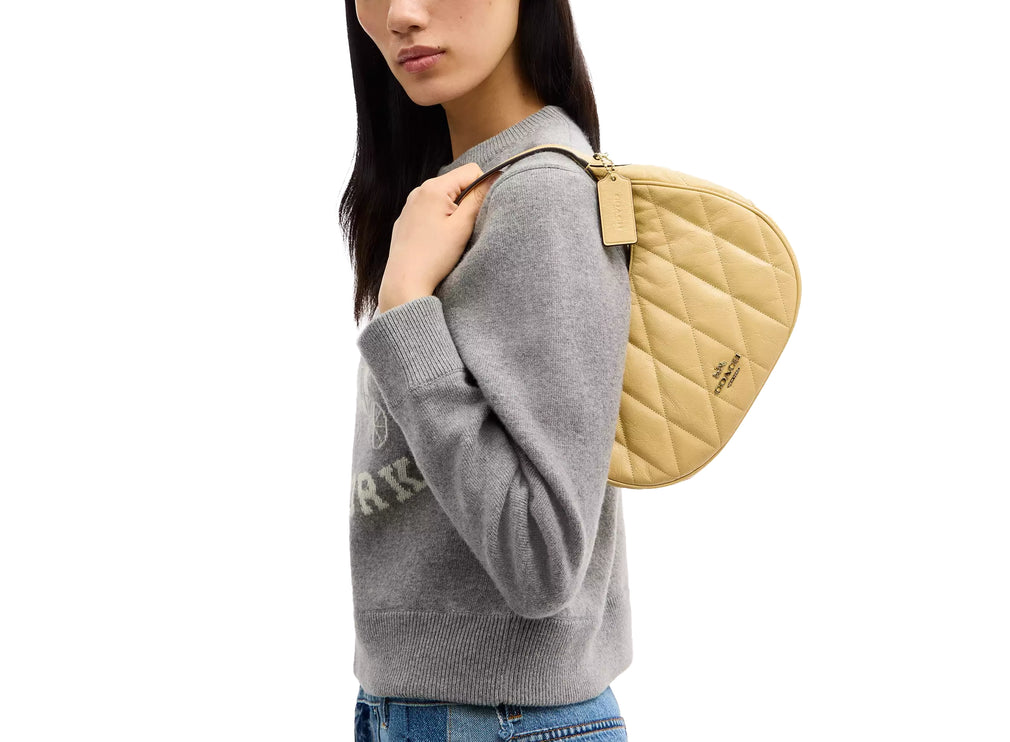 Coach Women's Emily Shoulder Bag With Quilting Gold/Soft Yellow