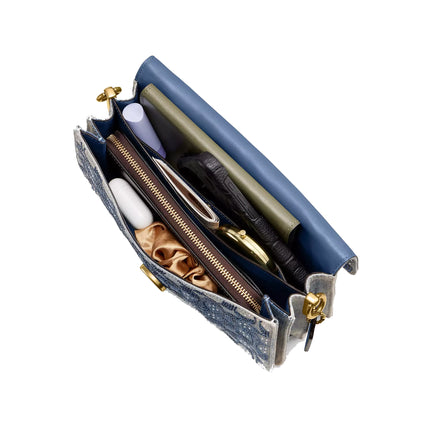 Coach Women's Tabby Shoulder Bag 26 In Regenerative Cotton Denim With Crystal Signature Brass/Denim
