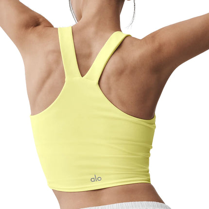 alo Women's Airbrush Real Bra Tank Sunshine