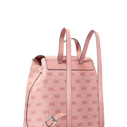 Michael Kors Women's Maya Medium Signature Logo Backpack Sunset Rose