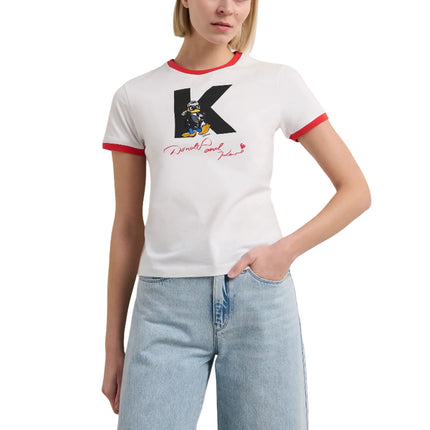 Disney x KARL LAGERFELD Women's Initial T-Shirt White