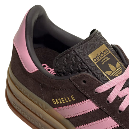 Adidas Women's Gazelle Bold Aurora Coffee/Light Pink/Gold Metallic IH6786