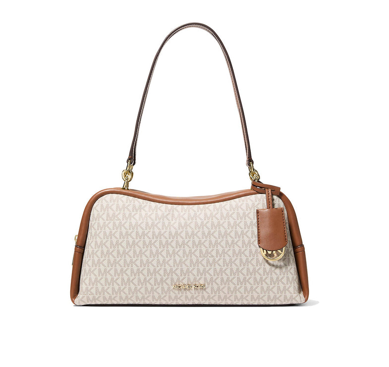 Michael Kors Women's Cecily Medium Signature Logo Shoulder Bag Vanilla