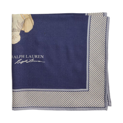 Polo Ralph Lauren Polo Bear Wool-Silk Bandanna Navy Multi