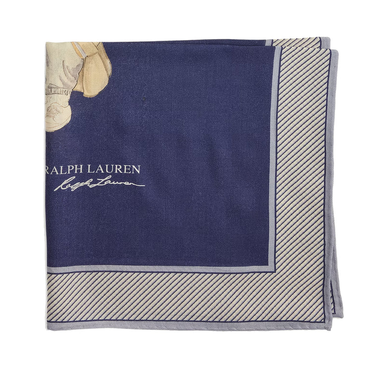 Polo Ralph Lauren Polo Bear Wool-Silk Bandanna Navy Multi