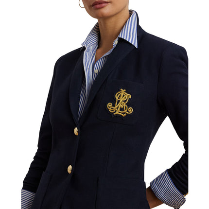 Polo Ralph Lauren Women's Bullion Jacquard Blazer Lauren Navy